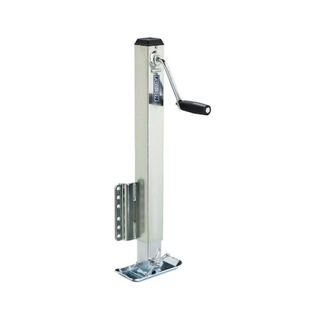 Cequent Square Trailer Jack, Side Mount, 2,500 Lbs. Lift Capacity, Side Wind, Bolt-On, 28 In. Travel HD25000101
